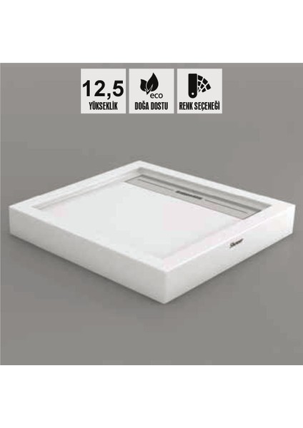 Drop Kare Dus Teknesi H=12,5 Cm, Monoblok fiyatları