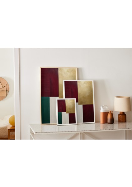 Metal Çerçeveli Gerçek Camlı Tablo,soyut Renkli Bloklar Dijital Baskılı Tablo,ev,ofis Dekorasyon modelleri