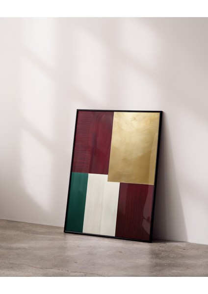 Metal Çerçeveli Gerçek Camlı Tablo,soyut Renkli Bloklar Dijital Baskılı Tablo,ev,ofis Dekorasyon indirimleri