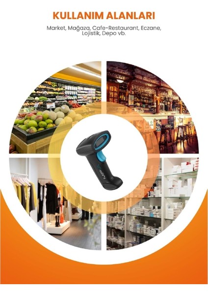 Bs-2 Kablosuz 1d/2d Standlı Barkod & Karekod Okuyucu fırsatları