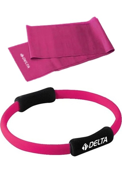 Pilates Egzersiz Çemberi, 120X15 cm Jimnastik Pilates Bandı Lastiği 2li Plates Seti