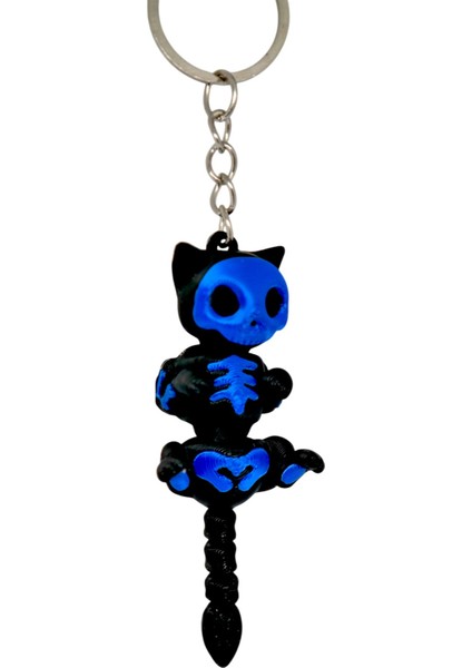Iskelet Kedi Anahtarlık Seti – Mavi & Pembe fırsatları