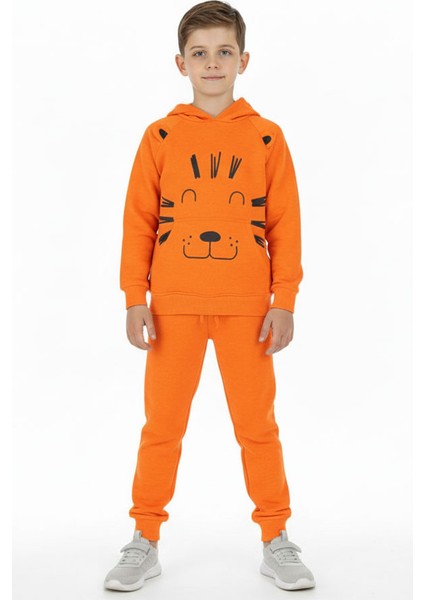 Erkek Çocuk Eşofman Takım Baskılı Kışlık Şardonlu