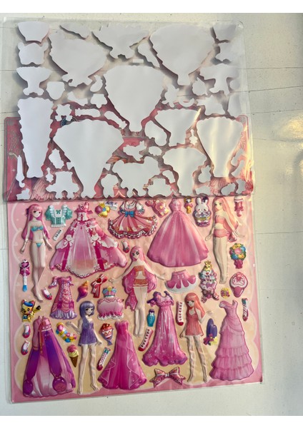 Sticker Prenses Elbise Giydirme Etkinlik Oyunu 2 Kartela Birden MODEL12 fiyatları