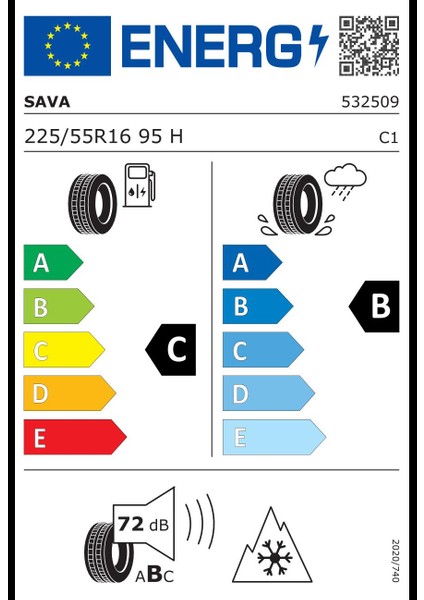 225/55 R16 95H Eskimo Hp 2 Fp Oto Kış Lastiği (Üretim: 2025) fiyatları