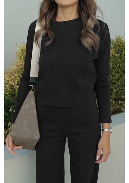 Kadın Fitilli Uzun Kollu Palazzo Paça Esnek Alt Üst Takım fiyatları