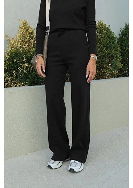 Kadın Fitilli Uzun Kollu Palazzo Paça Esnek Alt Üst Takım modelleri