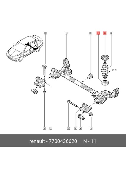 HELEZON LASTIGI CLIO II MAIS 7700436620