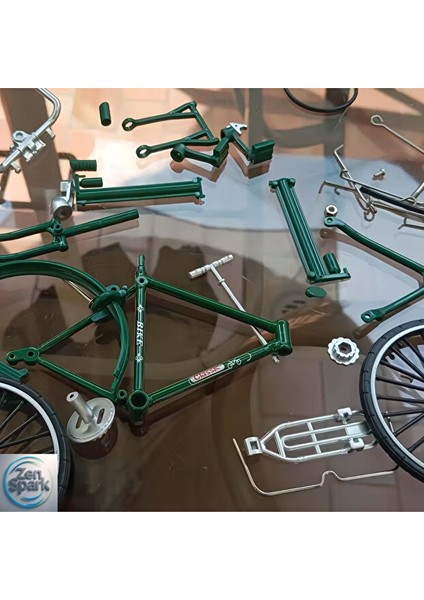 Vintage Yeşil Bisiklet Model Yapı Kiti, Gerçekçi Mini Replika, Yetişkinler Için fiyatları