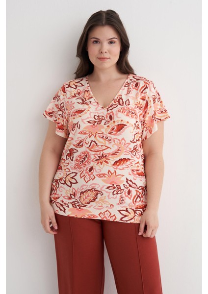 Kolları Volanlı Örme Tişört fırsatları