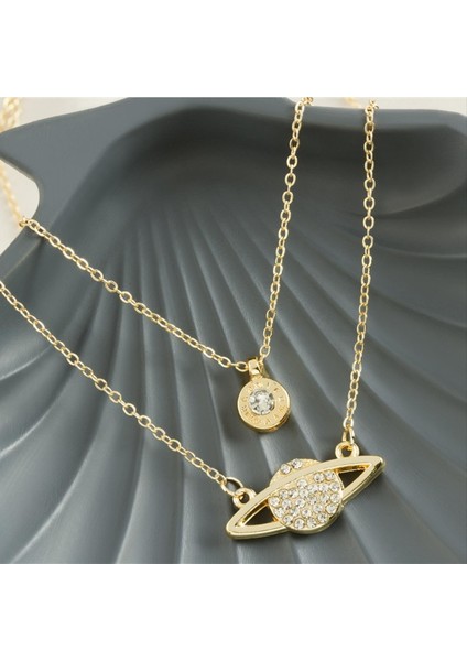 Satürn Yeni Sezon Ikili Kolye