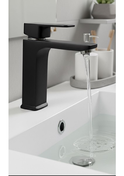 Mat Siyah Modern Lavabo Bataryası – Rudis Armatür fırsatları