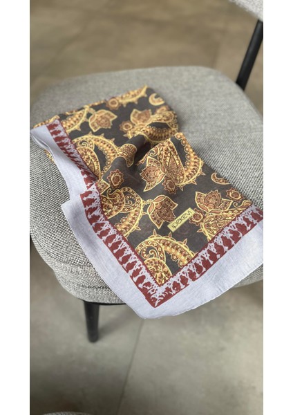 Ipekevi Desenli Tensoft Şal 2888 Siyah Gold