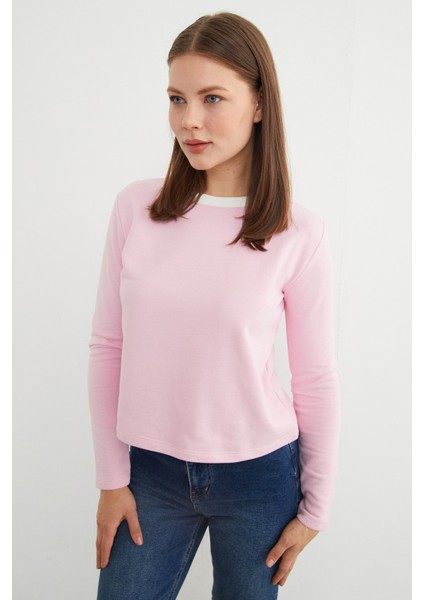 3 Iplik Şardonsuz Yakası Ribanalı Sweatshirt fiyatları