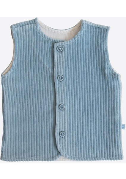 Organik Dosse Yelek Mavi