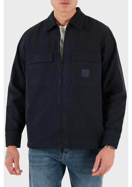 Pamuklu Regular Fit Fermuarlı Kot Gömlek Erkek Gömlek 50530853 404