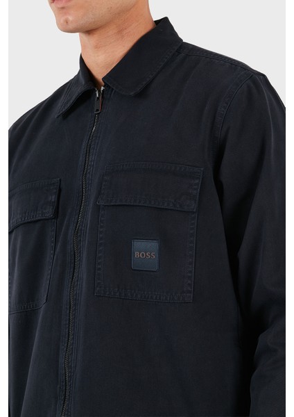 Pamuklu Regular Fit Fermuarlı Kot Gömlek Erkek Gömlek 50530853 404