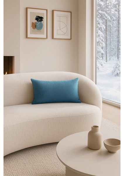 Nadia Kırlent Kılıfı Turkuaz V1 30X50