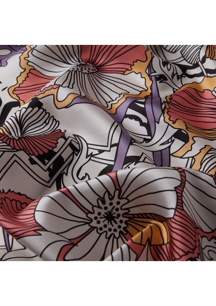 Ipekevi Karnaval Çiçekleri Tivil Ipek Eşarp Krem Nar Çiçeği fiyatları