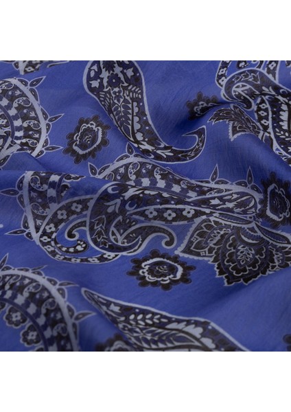 Ipekevi Mezopotamya Model 04 Desenli Tensel Eşarp Saks Mavi fiyatları