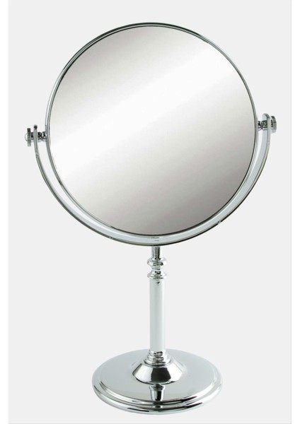 Yuvarlak Gümüş Renkli Masa Aynası 30 cm (3817)