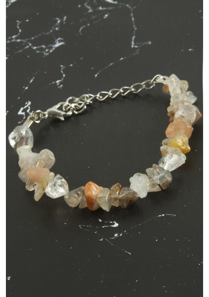 Akik Kırık Doğaltaşlı Bileklik