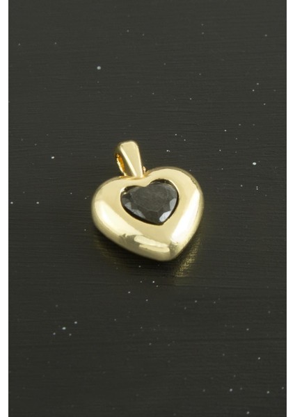 Kalp Zirkon Taşlı Tek Kulplu Aparat 1 Adet