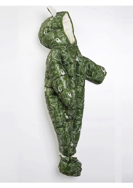 Içi Polar Kürk Peluş Patikli Eldivenli Kapüşonlu Kar Kışlık Erkek Bebek Astronot Tulum Kozmonot Mont fiyatları