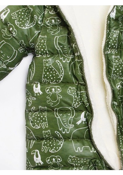 Içi Polar Kürk Peluş Patikli Eldivenli Kapüşonlu Kar Kışlık Erkek Bebek Astronot Tulum Kozmonot Mont modelleri