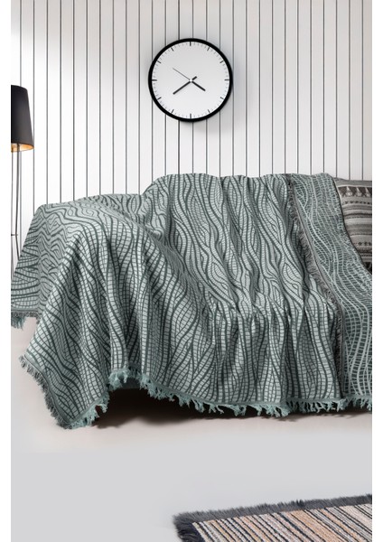 Pamuklu Lüks Kaymaz Koltuk Örtüsü | Koltuk Şalı | Çok Amaçlı Örtü