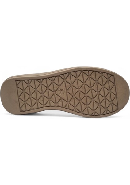 Kadın Kalın Taban Kürk Astarlı Önden Fermuarlı Bot Vizon - 36