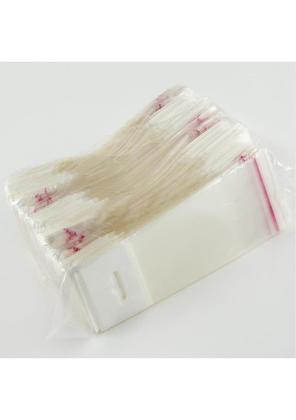 6*25 Yapışkanlı 1000 Adet Şeffaf Askılı Poşet