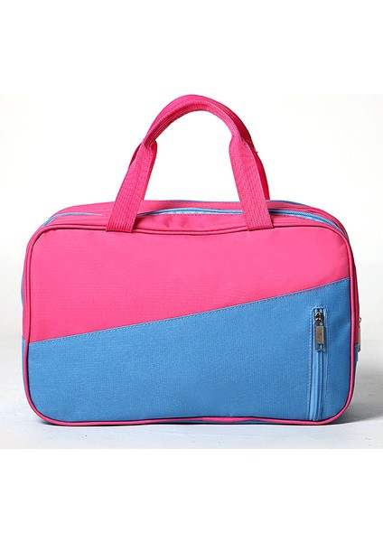 Taşınabilir Su Geçirmez Naylon Seyahat Çantası Giysi Ayakkabı Saklama Spor Yüzme Plaj Çantası - Gül Kırmızısı/mavi (Yurt Dışından)