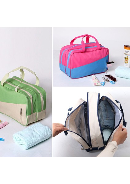 Taşınabilir Su Geçirmez Naylon Seyahat Çantası Giysi Ayakkabı Saklama Spor Yüzme Plaj Çantası - Gül Kırmızısı/mavi (Yurt Dışından) fırsatları