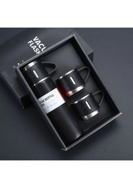 Paslanmaz Çelik Bardaklı Termos Seti 500 ml modelleri