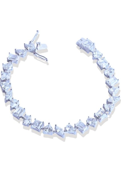 Zirkon Taşlı Kalpli Figürlü Gümüş Bileklik indirimleri