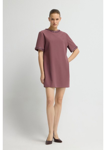 Işlemeli Mini Elbise A.murdum 12445944000