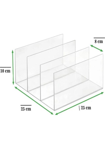3 Bölmeli Şeffaf Pleksi Çanta-Kitap-Cüzdan Düzenleyici ve Organizer modelleri