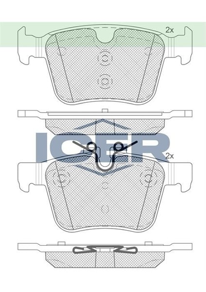 Fren Balata Arka 18 Jant Land Rover Dıscovery Sport (Lc) 2.0 Td4 14-/ Dıscovery Sport 2.0 Si4 14-/ Volvo S90 Iı 2.0 D5 16-/ XC90 Iı 2.0 D5 15-/ Jaguar Xf (Jb) 2.0 D 16-/ Xe (X760) 2.0 15- 31400432