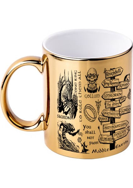 Lotr Yüzüklerin Efendisi Özel Tasarım Gold Kupa Bardak fiyatları