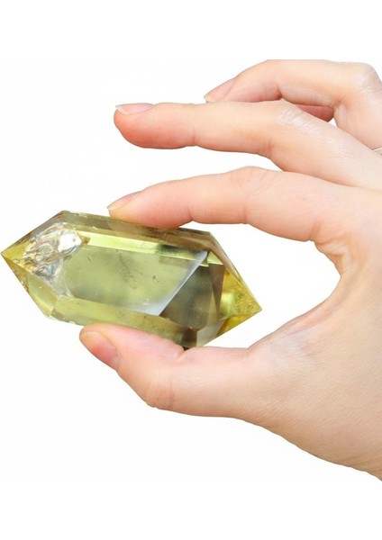 Doğal Çift Uçlu Limon Kuvars Taşı – 100 gr – Enerji Dengeleyici Kristal Kuvars fiyatları