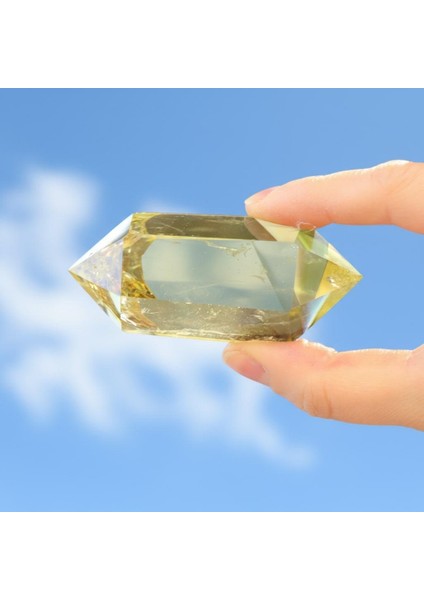 Doğal Çift Uçlu Limon Kuvars Taşı – 100 gr – Enerji Dengeleyici Kristal Kuvars modelleri