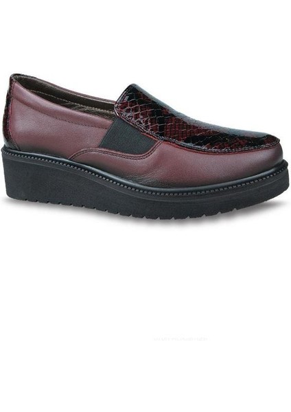 0730 Kadın Hakiki Deri Feta Topuk Anatomik Ayakkabı