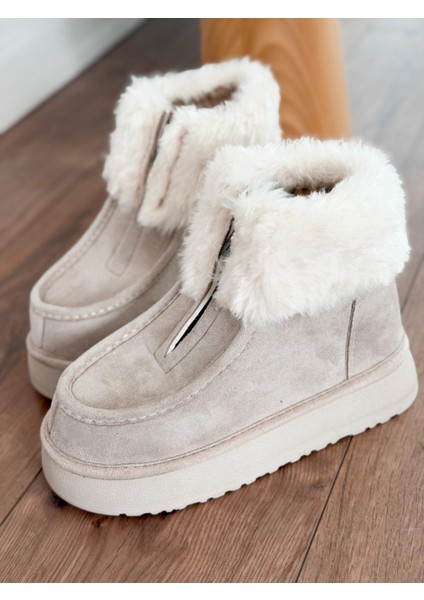 Molira Kadın Içi Tüylü Bot Bej Süet fiyatları