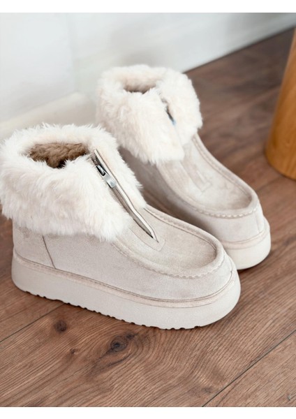 Molira Kadın Içi Tüylü Bot Bej Süet indirimleri