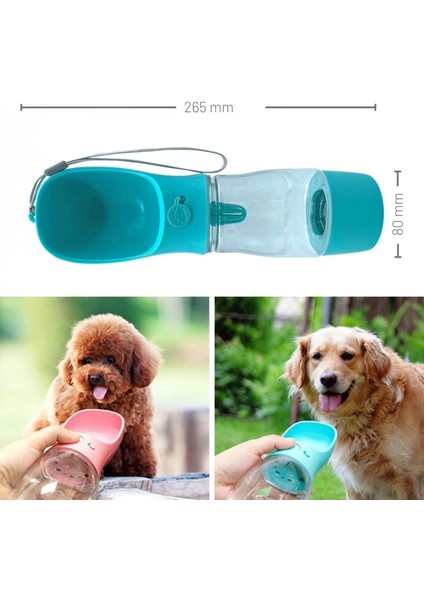 Taşınabilir Mama Hazneli Evcil Hayvan Suluğu Seyahat Kabı Kilitlenebilen Su Sızdırmaz 380ML (K95) fırsatları