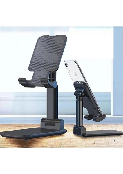 Masa Üstü Tablet Telefon Tutucu Portatif Ayarlanabilir Telefon Standı Akrobat Siyah 1 Yıl Torpido Üs