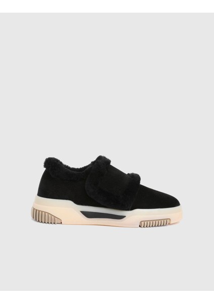 Fitz Hakiki Süet Deri Siyah Kadın Loafer modelleri