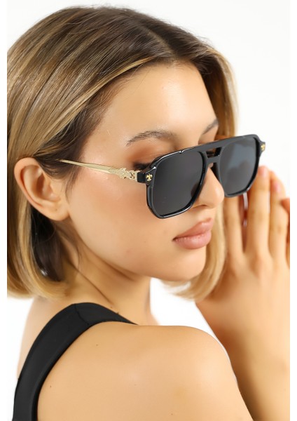 Kadın Siyah Retro UV400 Güneş Gözlüğü Gold Sap WP25-19 C2 fiyatları