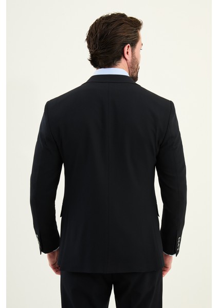 Dokulu Slim Fit Mono Yaka Erkek Takım Elbise indirimleri